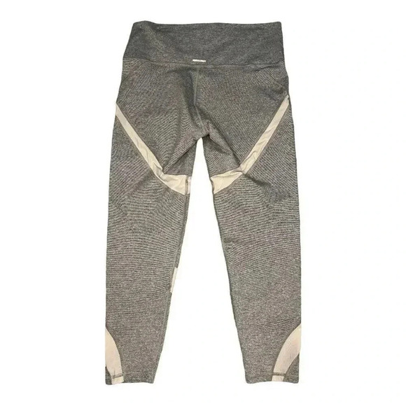 Aerie Women’s Large Gray Chill Play Move Leggings With Mesh Embellishment - Picture 2 of 6